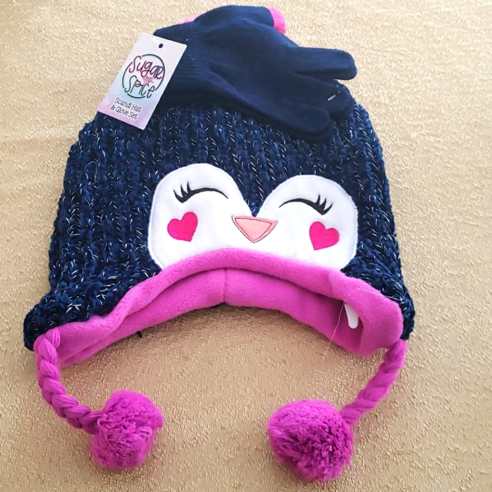 Sugar and Spice Hat &Glove Set for kids